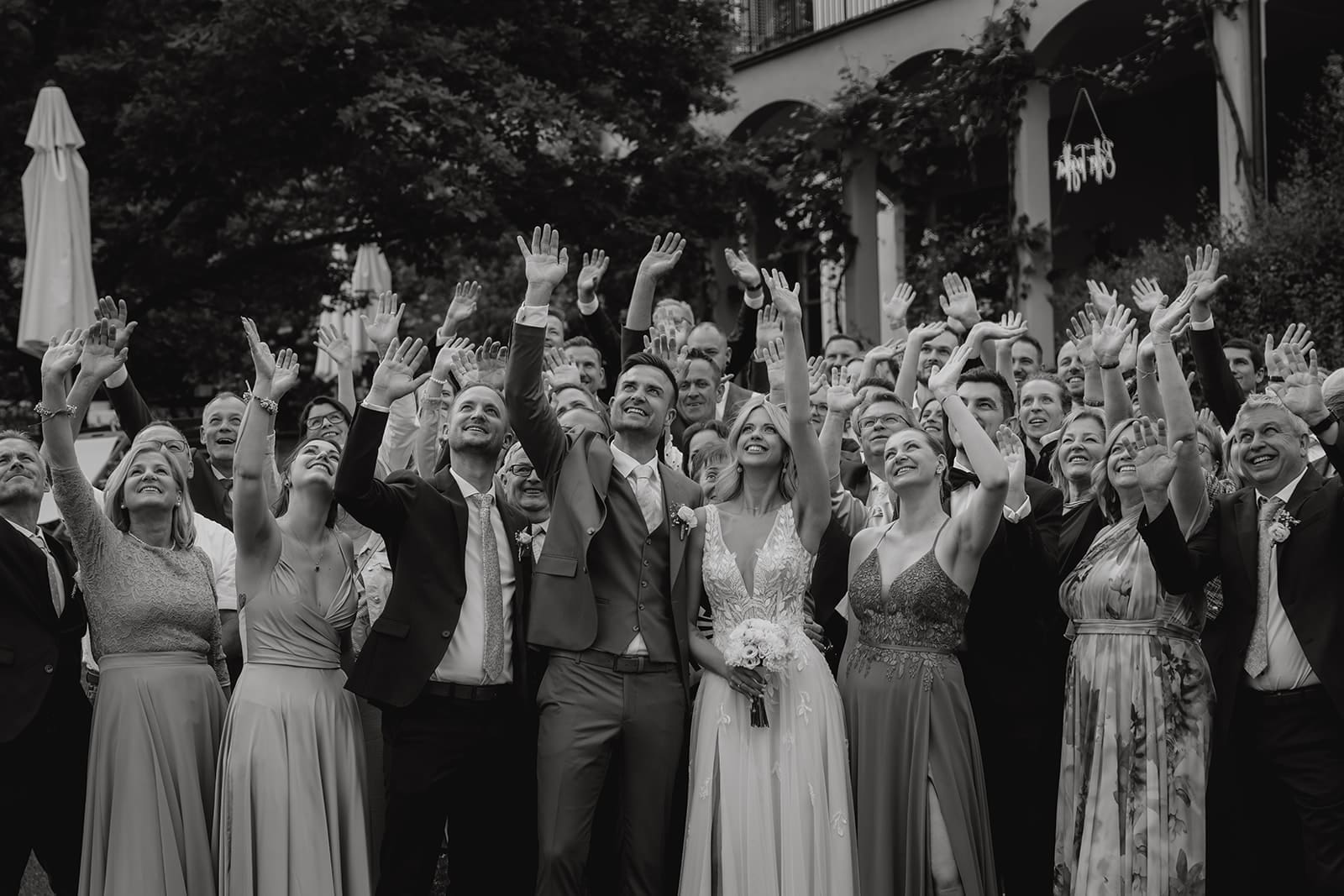 Gruppenfotos am Hochzeitstag